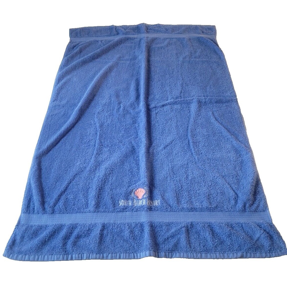 South Beach Resort Myrtle Beach South Carolina Blue Beach Bath Towel‎ Cotton
